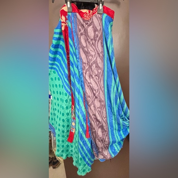 Reversible Silky Maxi Skirt. Multiple Ways to Wear For Big or Small Young Older - Picture 6 of 17